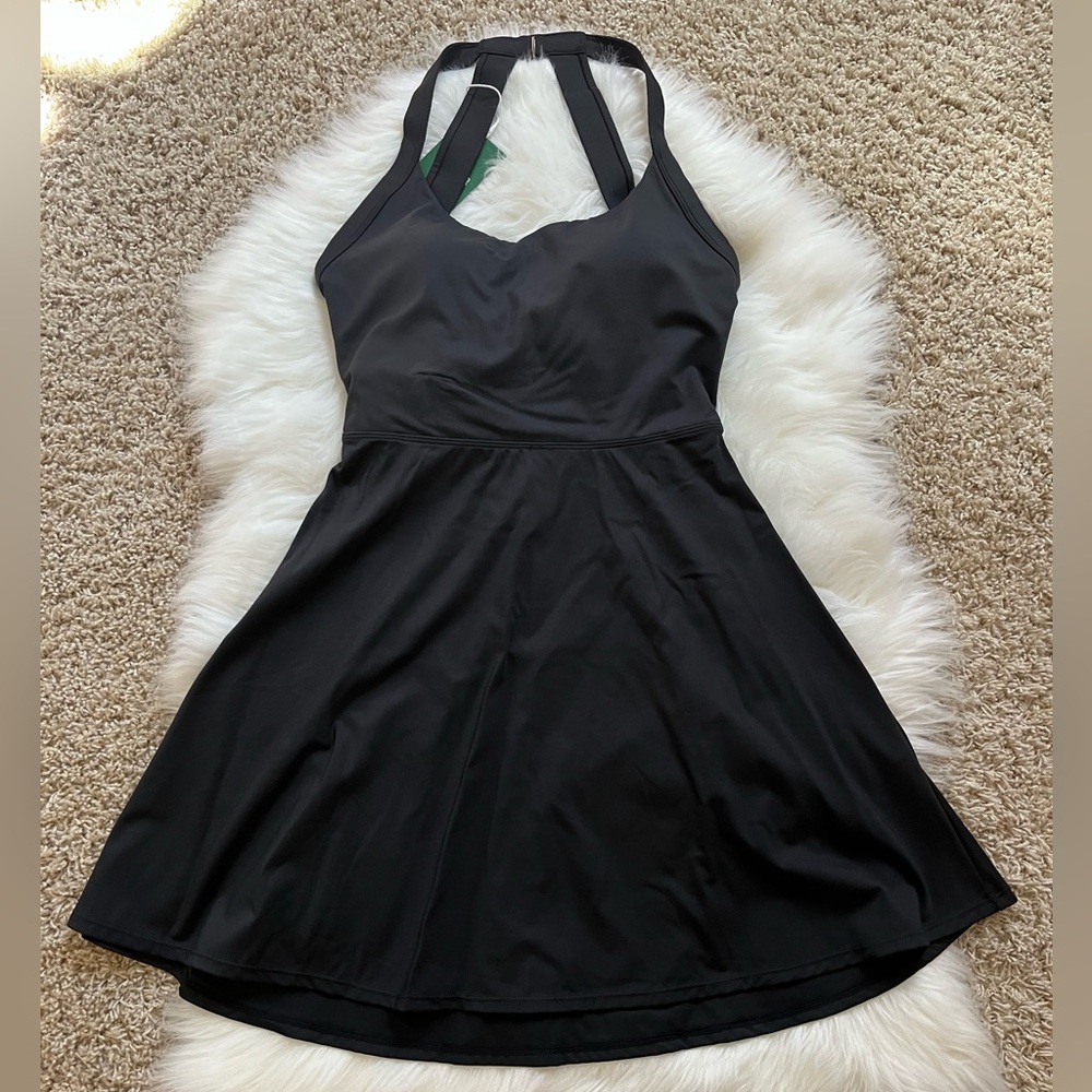 NWT Halara Backless Twisted Active Dress-Easy Peezy Black size SMALL